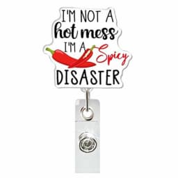 Glitter Acrylic Medicine Bottle Nurse Badge Reel Retractable ID Badge Holder With 360 Rotating Alligator Clip Name Holder