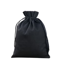 1 Pcs/Lot Black Thick Canvas Drawstring Wedding Pouches for Gift Package Home Organizer Heavy Duty Sturdy Cotton Storage Bags