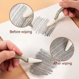 2Pcs Art Sketch Wipe Knife +20pcs Washable Brush Sponge Highlight Artist Drawing Correction Detail Eraser Pen Sketch Clean Tools