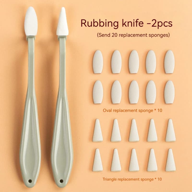 2Pcs Art Sketch Wipe Knife +20pcs Washable Brush Sponge Highlight Artist Drawing Correction Detail Eraser Pen Sketch Clean Tools