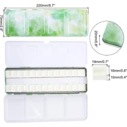 Empty Watercolor Palette, Metal Watercolor Tin with 26pcs Half Pans Paint Case with Lid Paint Box for Travel Gouache Oil Paintin
