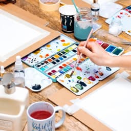 Empty Watercolor Palette, Metal Watercolor Tin with 26pcs Half Pans Paint Case with Lid Paint Box for Travel Gouache Oil Paintin