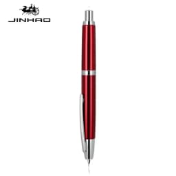 JINHAO 10 Press Fountain Pen Retractable Metal Matte Black EF F Writing Ink Pen with Converter School Office Supplies Stationery