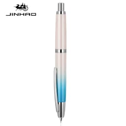 JINHAO 10 Press Fountain Pen Retractable Metal Matte Black EF F Writing Ink Pen with Converter School Office Supplies Stationery