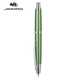 JINHAO 10 Press Fountain Pen Retractable Metal Matte Black EF F Writing Ink Pen with Converter School Office Supplies Stationery