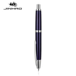 JINHAO 10 Press Fountain Pen Retractable Metal Matte Black EF F Writing Ink Pen with Converter School Office Supplies Stationery
