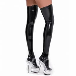 Shiny Faux Leather Thigh-High Socks Women's Sexy Over Knee Stockings Plus Size Cosplay Pole Dance Club Party Shopping Stockings