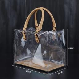 Clear Tote Bag DIY Handmade PVC Handbag Making Kit Large Capacity Gift Bag Woman