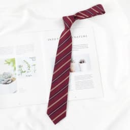 Polyester JK Necktie Simple Plaid Neckwear Striped Neck Tie Clothes Accessories Cravat Uniform Bow Tie Women Men