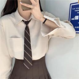 Polyester JK Necktie Simple Plaid Neckwear Striped Neck Tie Clothes Accessories Cravat Uniform Bow Tie Women Men