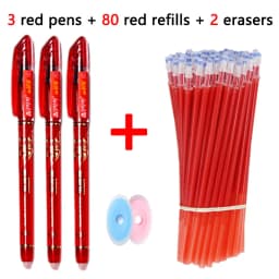 85Pcs/Set Erasable Pen Gel Pens Blue/Black ink Refills Rod Washable Handle School Writing Office Kawaii Stationery Gel Pen