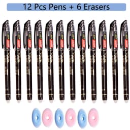 85Pcs/Set Erasable Pen Gel Pens Blue/Black ink Refills Rod Washable Handle School Writing Office Kawaii Stationery Gel Pen