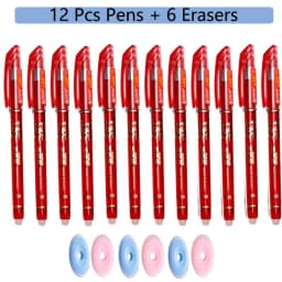 85Pcs/Set Erasable Pen Gel Pens Blue/Black ink Refills Rod Washable Handle School Writing Office Kawaii Stationery Gel Pen