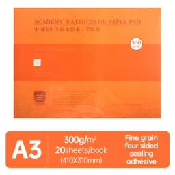 Baohong Academy Watercolor Book 100% Cotton Sketchbook 300g Drawing Paper 32K 16K 8K Papel Para Acuarela Painting Art Supplies