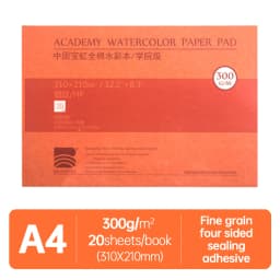 Baohong Academy Watercolor Book 100% Cotton Sketchbook 300g Drawing Paper 32K 16K 8K Papel Para Acuarela Painting Art Supplies