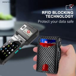 Carbon Fiber Rfid Credit Card Holder Men Wallets Anti Theft Slim Thin Wallet Luxury Cardholder Minimalist Wallet Purse Walet Bag