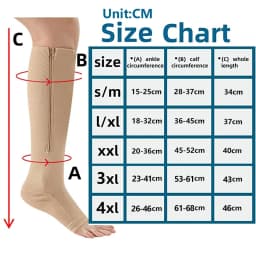 1/2/3 Pairs Compression Socks With Zipper Open Toe Calf Knee Socks Women Medical Edema Varicose Vein Care Socks Running Outdoors