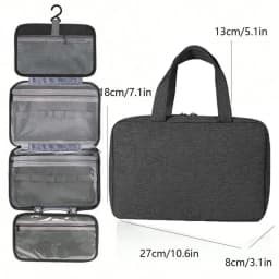 Waterproof Hanging Hook Toiletry Bag Large Folding Handbag Travel Makeup Cosmetic Razor Storage Organizer Case Bathroom Supplies