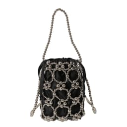 White Beading Bucket Shoulder and Crossbody Bags Exquisite Sense of Luxury Fresh Party Handbags for Women 2024 Fashion on Sale