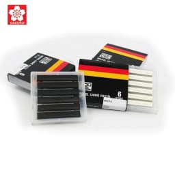 SAKURA Pastel Art Drawing Set Chalk Crayons Soft Dry Pastel 6/12 Black White Box Set for Students Art Supplies NCT Series