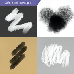 SAKURA Pastel Art Drawing Set Chalk Crayons Soft Dry Pastel 6/12 Black White Box Set for Students Art Supplies NCT Series