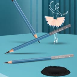Master Specialized Sketch Charcoal, Hard, Neutral, Soft Refills, Drawing Pencils, Art Student Fine Arts Supplies 12 PCS Box