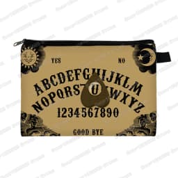 Ouija Board Ghost Print Cosmetic Case Magic Black Cat Witch Women Makeup Bag Bats Skull Candy Napkin Storage Bags Halloween Gift