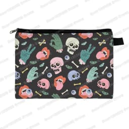 Ouija Board Ghost Print Cosmetic Case Magic Black Cat Witch Women Makeup Bag Bats Skull Candy Napkin Storage Bags Halloween Gift