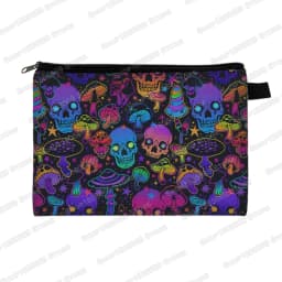 Ouija Board Ghost Print Cosmetic Case Magic Black Cat Witch Women Makeup Bag Bats Skull Candy Napkin Storage Bags Halloween Gift