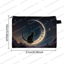 Ouija Board Ghost Print Cosmetic Case Magic Black Cat Witch Women Makeup Bag Bats Skull Candy Napkin Storage Bags Halloween Gift