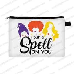 Ouija Board Ghost Print Cosmetic Case Magic Black Cat Witch Women Makeup Bag Bats Skull Candy Napkin Storage Bags Halloween Gift