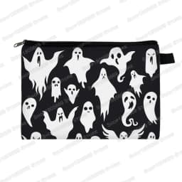 Ouija Board Ghost Print Cosmetic Case Magic Black Cat Witch Women Makeup Bag Bats Skull Candy Napkin Storage Bags Halloween Gift