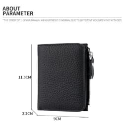 Genuine Leather Women Small Rfid Wallets with Zipper Coin Pocket Fashion Woman Short Bifold Money Purse Multi Card Holder Wallet