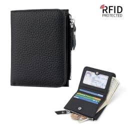 Genuine Leather Women Small Rfid Wallets with Zipper Coin Pocket Fashion Woman Short Bifold Money Purse Multi Card Holder Wallet