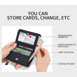 Genuine Leather Women Small Rfid Wallets with Zipper Coin Pocket Fashion Woman Short Bifold Money Purse Multi Card Holder Wallet
