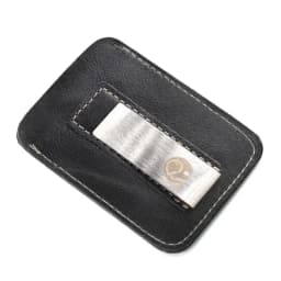 Fashion Thin Genuine Leather Money Clip Mini Wallet Men Credit Card Slot Slim Bills Metal Cash Clamp for Man Billfold Holder