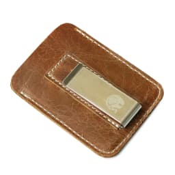 Fashion Thin Genuine Leather Money Clip Mini Wallet Men Credit Card Slot Slim Bills Metal Cash Clamp for Man Billfold Holder
