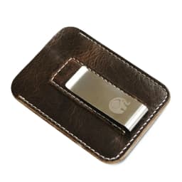 Fashion Thin Genuine Leather Money Clip Mini Wallet Men Credit Card Slot Slim Bills Metal Cash Clamp for Man Billfold Holder