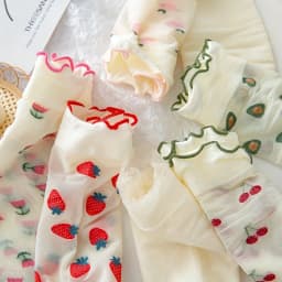 Randomly 5 pairs of socks mid length socks spring and summer thin lace socks cute breathable socks