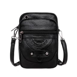Multi-Functional Soft PU Leather Small Shoulder Bag for Women Vintage Crossbody Bag Cash Purse Cell Phone Bag