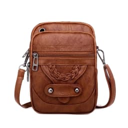 Multi-Functional Soft PU Leather Small Shoulder Bag for Women Vintage Crossbody Bag Cash Purse Cell Phone Bag