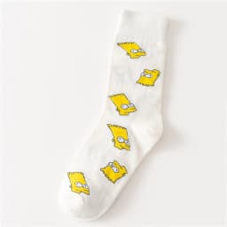 Women's Japanese Colorful Cartoon Mid Tube Socks Unisex Cute Funny Happy Heart Avocado Flamingo Red Lip Sokken Gift
