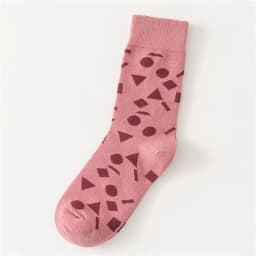 Women's Japanese Colorful Cartoon Mid Tube Socks Unisex Cute Funny Happy Heart Avocado Flamingo Red Lip Sokken Gift
