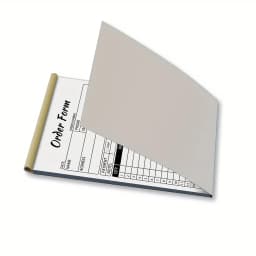Sales Order Book, 2-Part Small Business Carbon-Free Sales Invoice Book, 5.5 X 8.3 Inches, Cardboard Receipt Book (Set of 50)