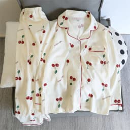Print Rabbits Cute Kawaii Pajamas Sets for Women Autumn Soft Pijama Sets Sleepwear Long Sleeve Pant Set Female Pyjamas Home Suit