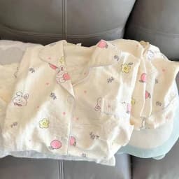 Print Rabbits Cute Kawaii Pajamas Sets for Women Autumn Soft Pijama Sets Sleepwear Long Sleeve Pant Set Female Pyjamas Home Suit