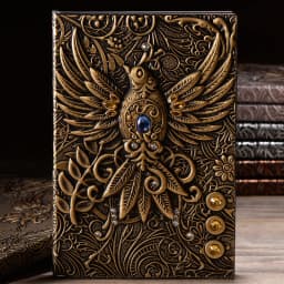 A5 Notebook Vintage Embossed Immortal Birds Hardcover PU Cover Diary Agenda Weekly Planner For Students School Office Supplies