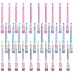 30Pcs Syringe Gel Pen Simulation Eliminates Virus Injection Syringe Shape Black Ink Signature Pen Vaccine Pen