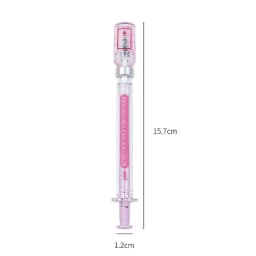 30Pcs Syringe Gel Pen Simulation Eliminates Virus Injection Syringe Shape Black Ink Signature Pen Vaccine Pen