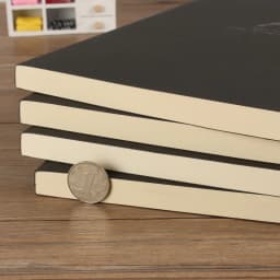 B5 Notebook,Sketchbook 140 Thickened Pages Black Cardboard Cover Blank Inner Pages For Quality Fine Art Painting And Doodle